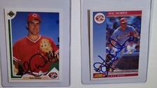 Reds Rob Dibble and Hal Morris AUTOGRAPHED cards in OUTSTANDING condition
