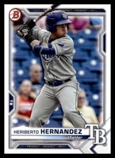 2021 Bowman Draft  Heriberto Hernandez #BD-100 Tampa Bay Rays Baseball Card