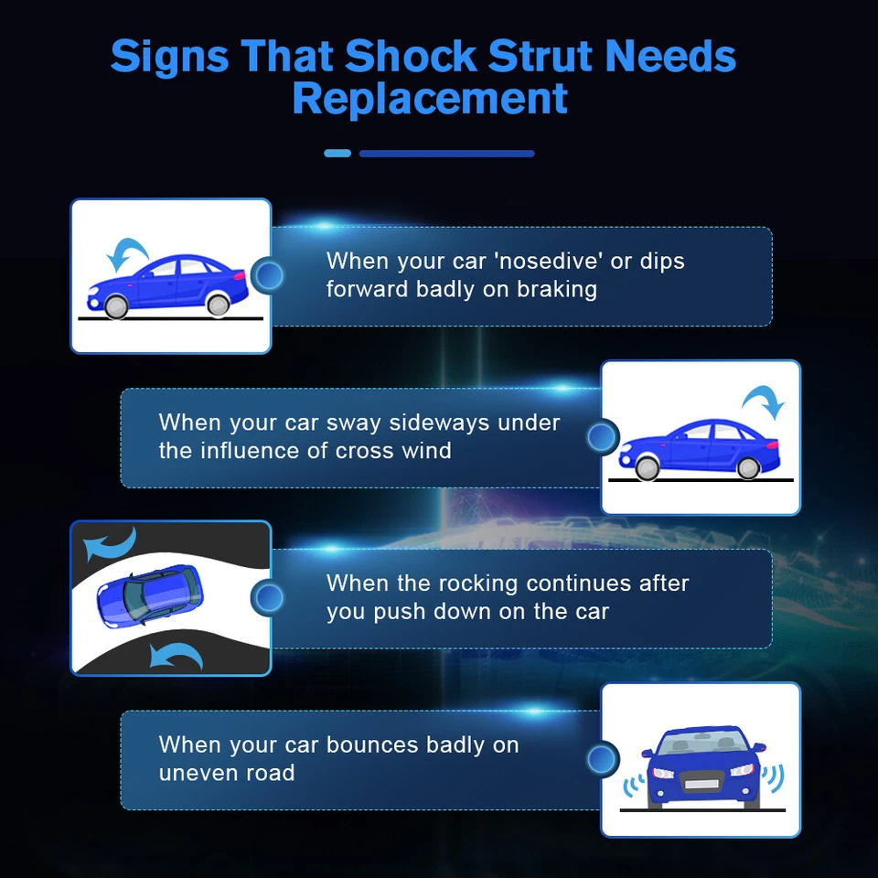 For Chrysler Cirrus 1999-2000 Front Pair Complete Shock Struts & Coil Spring Set - Image 2 of 4