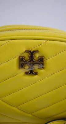 Tory Burch 60227 Kira Chevron Limone Leather Chain Camera