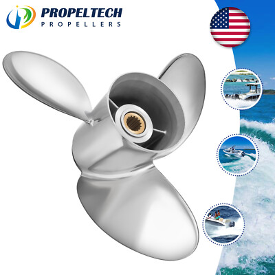 3X13 3/4X19 Stainless Steel Outboard Propeller For YAMAHA 50-250HP 15Tooth