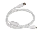 USB Cable 2.0 Connectors a B Male Block Ferrite 1.30m White 130cm Extension