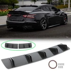 For Nissan Maxima Rear Bumper Lip Diffuser Spoiler Shark Fins Carbon Fiber Look