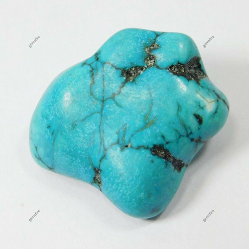 Piedra preciosa suelta de cristal de losa áspera turquesa azul natural de Arizona de 75 quilates - Imagen 2 de 12