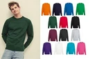 FRUIT OF THE LOOM LIGHTWEIGHT RAGLAN SWEATSHIRT SWEATER JUMPER PULLOVER (XS-2XL)