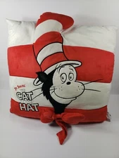 XLarge Cat The Hat Universal Island Of Adventure Bowtie Pillow Red White Stripe