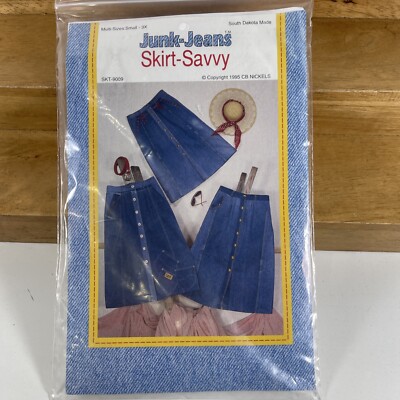 NOS 1996 CB Nickles Junk Jeans SKT 9009 Skirt-Savvy Sewing Pattern Sizes S - 3X