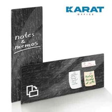 Design-Glas-Memoboard | Stone | Mit Magneten & Montagematerial | Hochglanz