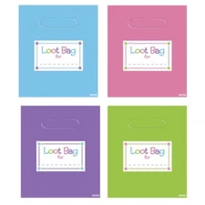 Bright Colours - Party, Parties, Goodies, Treats, Gift, Loot Bags x 8