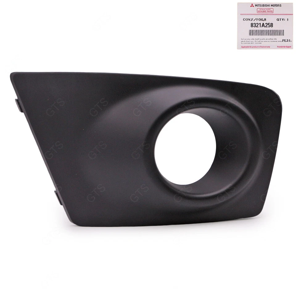 Rh Black Plastic Fog Lamp Spot Light Cover For Mitsubishi L200 Triton 2009 2013 - Image 3 of 4