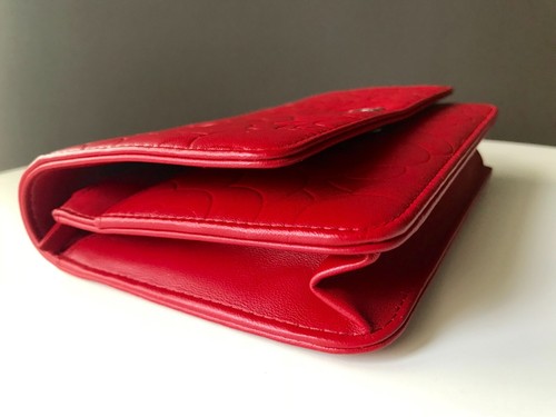 CHANEL Camellia Wallet On Chain in Red Authentic NEW - Picture 8 of 8