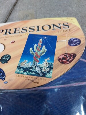 Impressions Hand Painted Flag Saguaro Night Light 28''x40'' By NCE