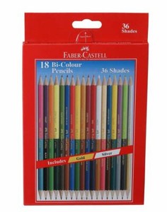 Faber-castell bi-colour pencil set of 18 (8901180118184)