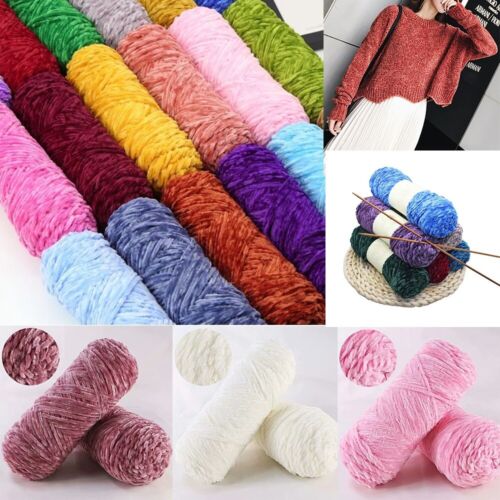 Thick line DIY Knitting Yarn Crochet Velvet Knitting Wool  Handcraft - Picture 1 of 22