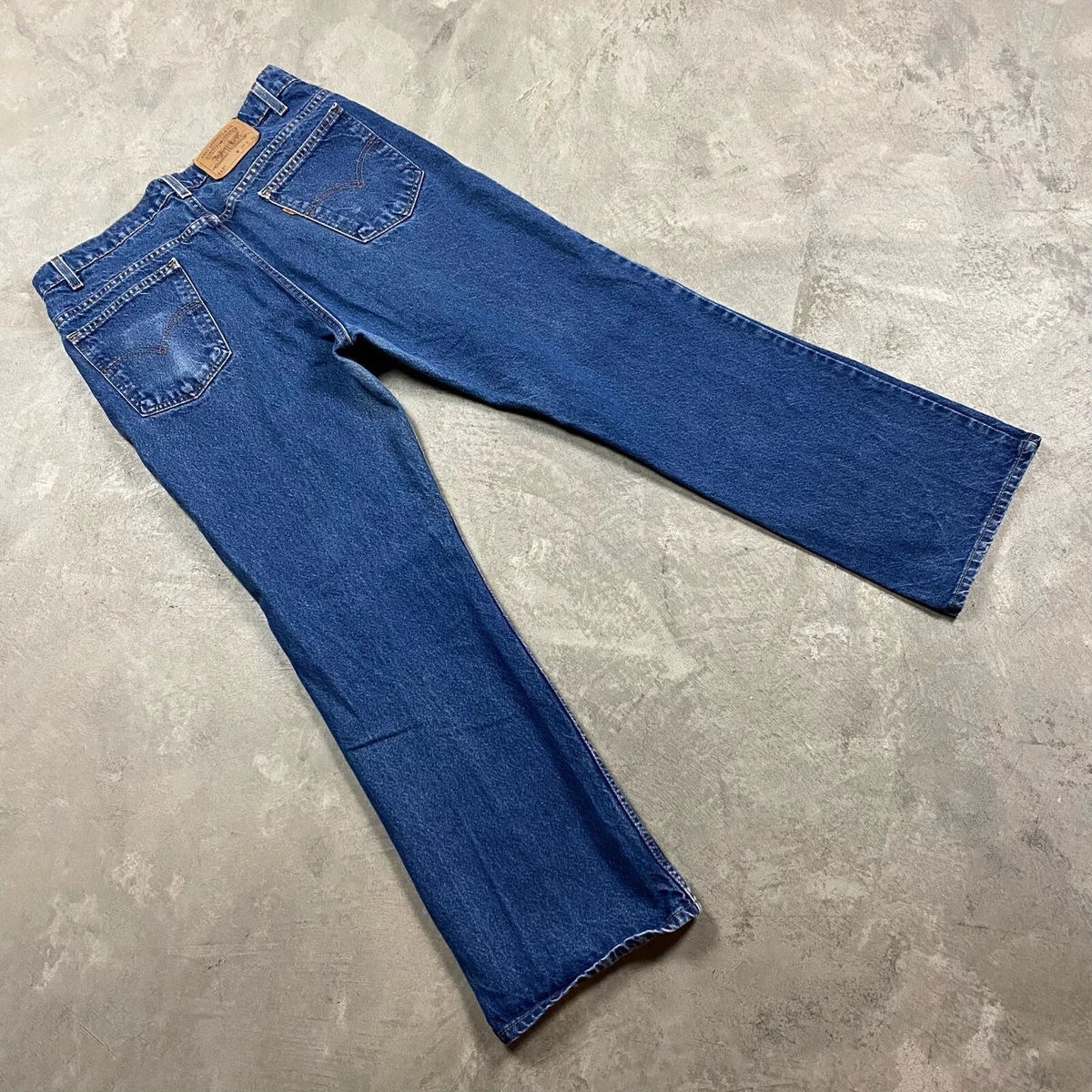 80s VTG LEVIS 517 Bootcut Jeans ORANGE Tab Levi’s 90s USA Made 35x30 Rigid  Dark