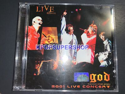 K-POP・アジア (971) god live concert 2001 DVD G.O.D 2001 Live Album Live Concert 2 CD Booklet Great Condition