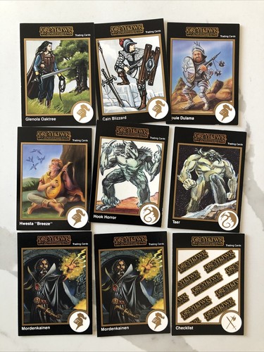 1992 TSR AD&D Advanced Dungeons & Dragons Trading Cards Lot: Greyhawk x9
