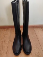 Hotter Annalise Knee High Boots Black Leather Size UK 7