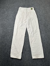 Womens Corduroy Pants Empyre White Straight Leg High Rise, Size 2
