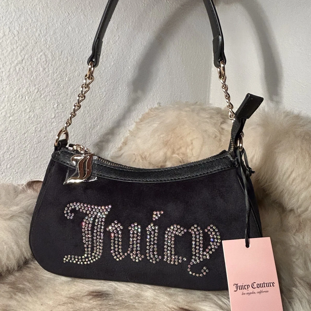 Juicy Couture Shoulder Bag Women's Velvet Exterior Bags & Handbags