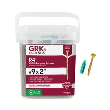 GRK Fasteners R4™ #9 x 2 Inch, Multi-Purpose Framing Screws, 690 PCS, Rust