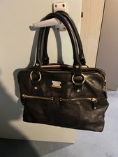 Modalu Pippa Black Leather Grab Bag with Dust Bag