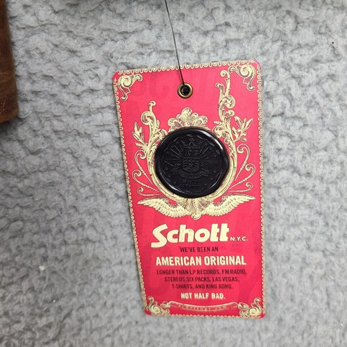 Schott Rancher Nubuck pelle bovina fienile cappotto giacca di pelle STILE: 588 taglia XL - Foto 8 di 12
