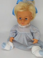 vintage Palitoy tiny tears doll 3/4 eye made in England 16H dressed