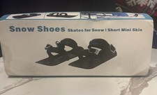 Mini Ski Skates Portable Short Skiboard Adjustable Skates Shoes For Snow