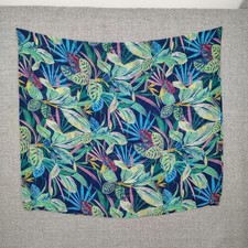 Tropical Leaf Print Scarf Womens Lightweight Sheer Boho Beach Wrap Shawl 30x41
