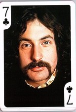 Nick Mason Pink Floyd Playing Card 7 of Clubs Vintage Music Card