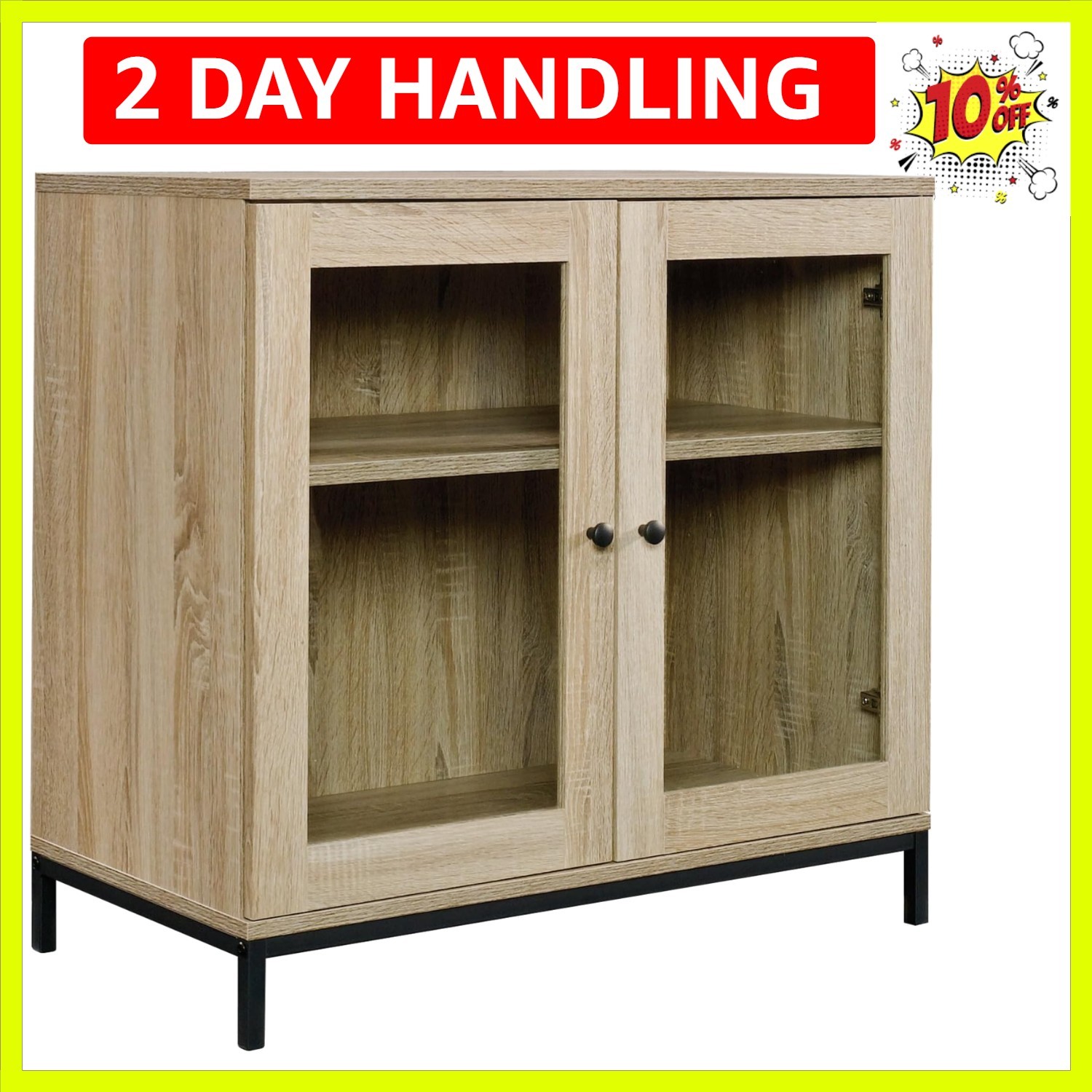 North Avenue Display Cabinet, For TVs up to 32", Charter Oak