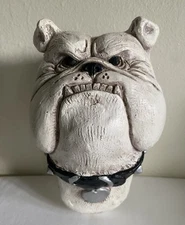 The Stone Bunny Bulldog Curtain Rod Holder Bracket Signed Telle M Stein 2003