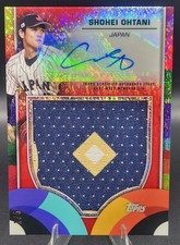 2023 Topps World Baseball Classic WBC Shohei Ohtani #WBCRA-SO Auto Relic RED 1/5