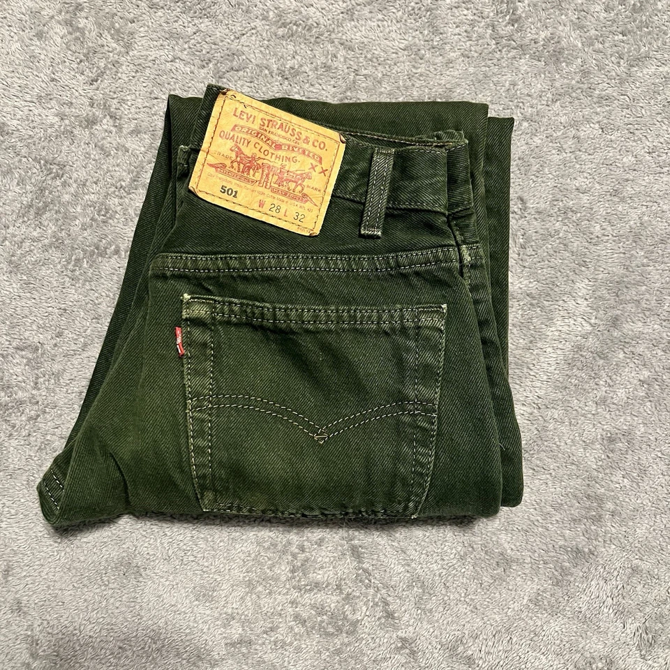 Levi’s 501 Jeans Women’s 28x32* Vintage Olive Fall Autumn Earthy Festive Harvest - Image 4 of 4