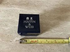 Mappin & WEBB Navy blue Velvet  Ring Box, with outer box