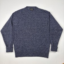 Pendleton Men s L Blue Heather Wool Crewneck Sweater Knit Pullover Outdoor