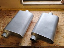 Hi Performance Chambered 40series Mufflers 2.50 Offset Center Pairopen Box