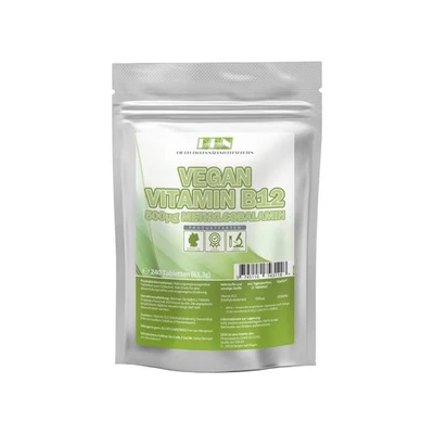 DDN Vitamin B12 hochdosiert 500 µg | Vegan & Abgefüllt in DE | 240 Tabletten