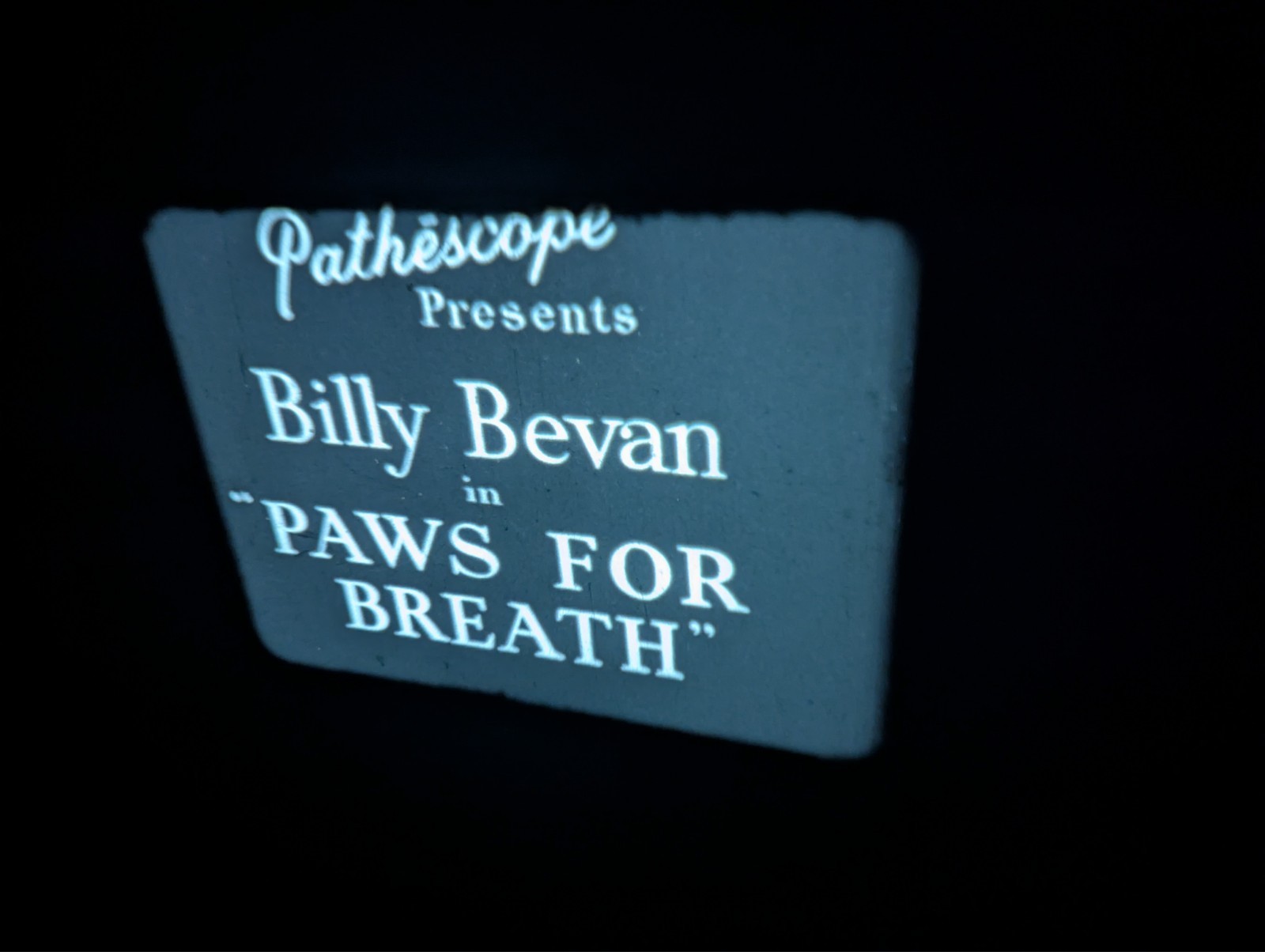 Pathescope/Pathe 9.5mm film. Snub`s Car +Paws For Breath ( Billy Bevan)