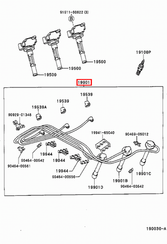 Genuine Toyota Hilux VZN172 VZN167 5VZ 3.4 Petrol Ignition Lead Set - Picture 4 of 9
