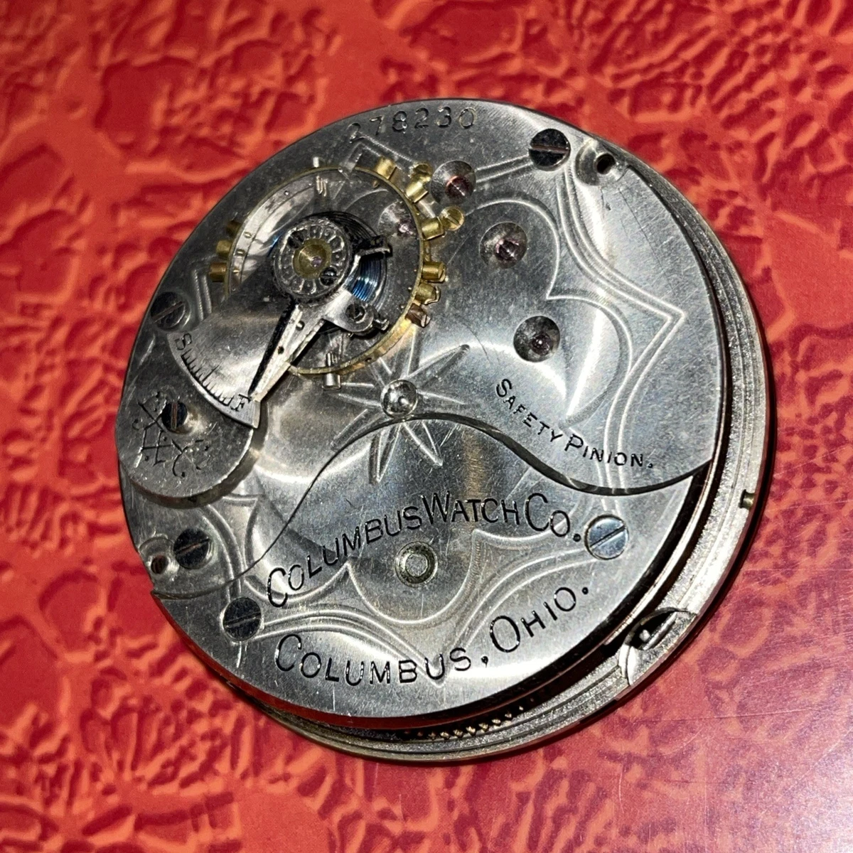 希少Columbus Watch Co. SAFETY PINION 懐中時計 希少Columbus Watch Co. SAFETY PINION 懐中時計 Columbus Pocket