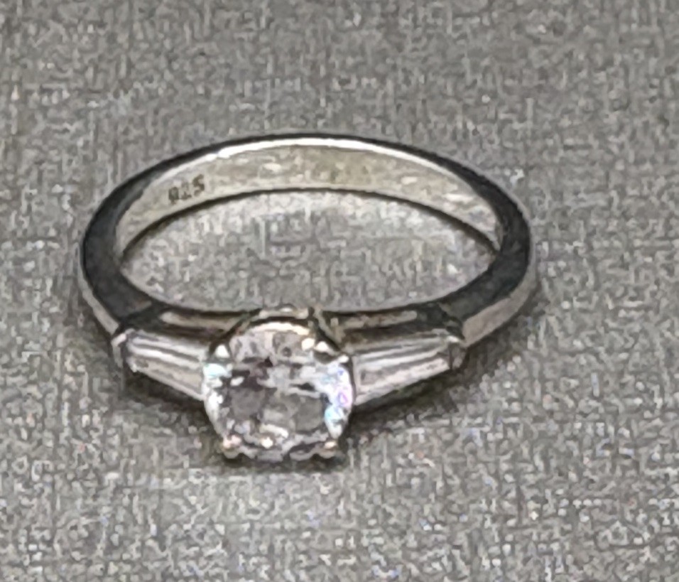 Sterling Silver 925 Round Solitaire Engagement Ri… - image 6