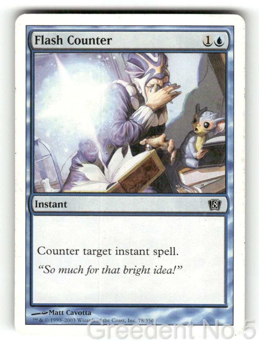 Flash Counter 78 Common 8th Edition Magic: The Gathering Moderately Played