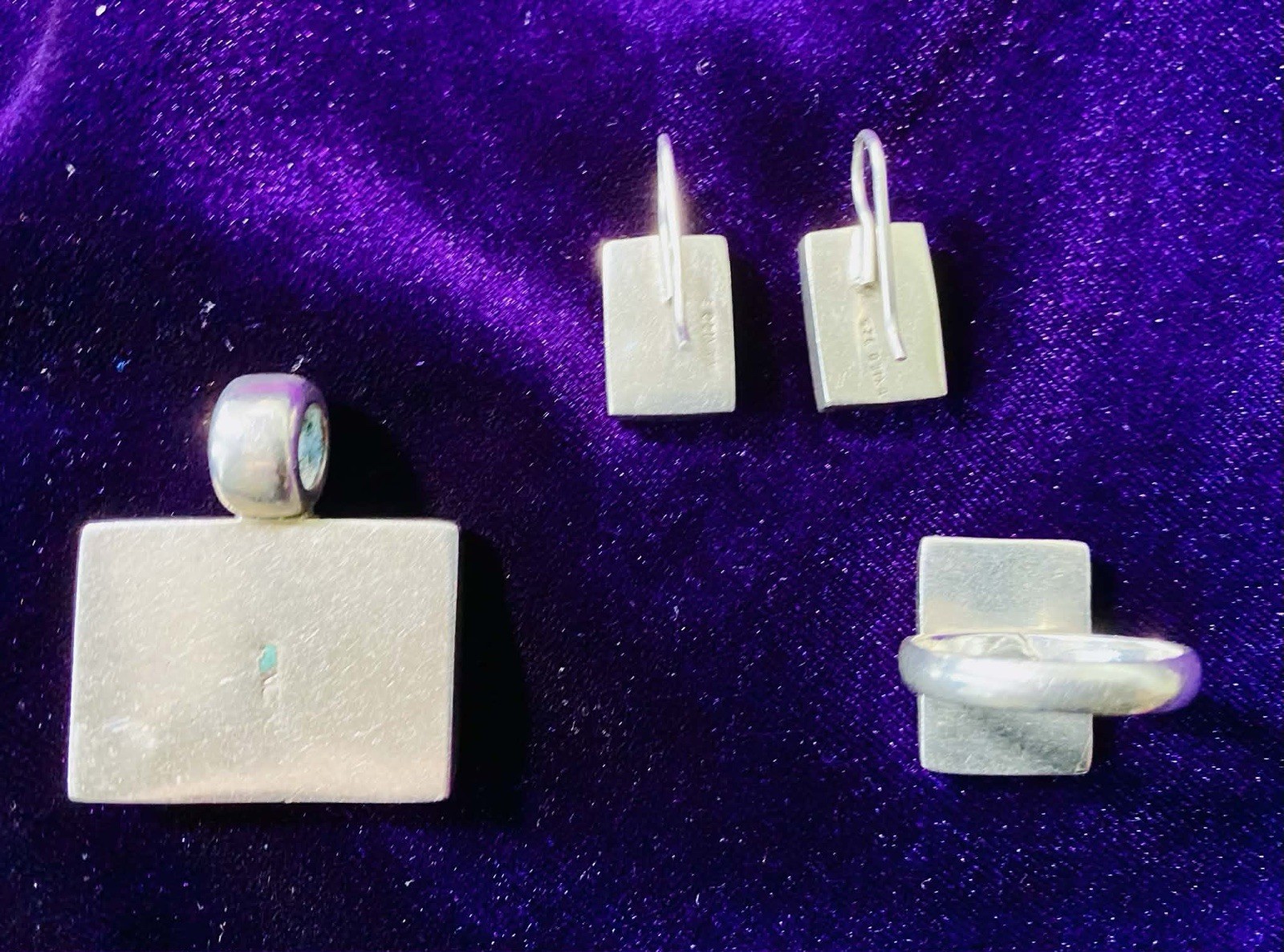 Beautiful solid sterling silver 925 square/rectan… - image 3