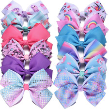 Hair Bows for Girls 5 Inch Bow Hair Clips Girl Hair Bows for Hair Grosgrain Ribb