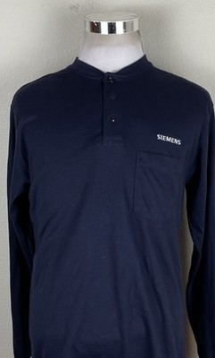 Bulwark FR Shirt Mens Medium Blue Flame Resistant Long Sleeve Siemens M