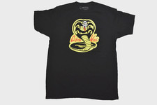 Cobra Kai Mens Karate Kid Cobra Kai Snake Logo Black Shirt New S, L, 2XL, 3XL