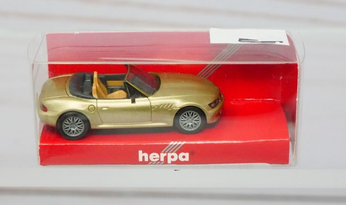 Herpa 032742, BMW Z3 Roadster Facelift, dorado metálico, escala 1/87 HO | Zustand: New