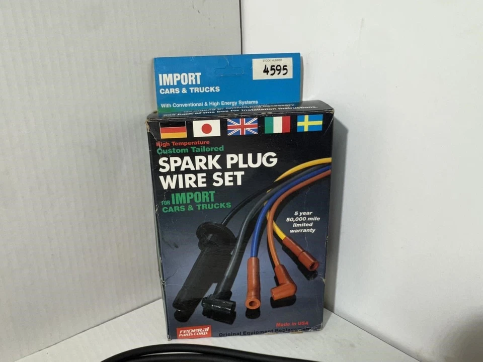 Juego de cables de bujías Federal 4595 1980-1982 Toyota Tercel 1,5 L Foto 3 de 3